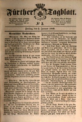 Fürther Tagblatt Freitag 5. Januar 1849