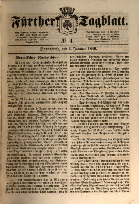 Fürther Tagblatt Samstag 6. Januar 1849