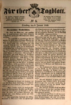 Fürther Tagblatt Dienstag 9. Januar 1849