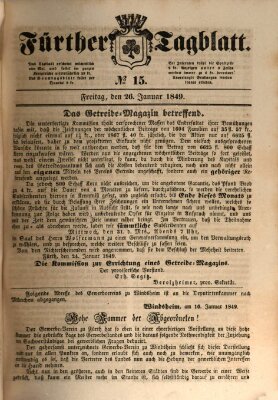 Fürther Tagblatt Freitag 26. Januar 1849