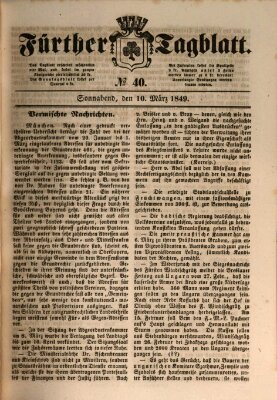 Fürther Tagblatt Samstag 10. März 1849