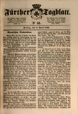 Fürther Tagblatt Freitag 6. April 1849