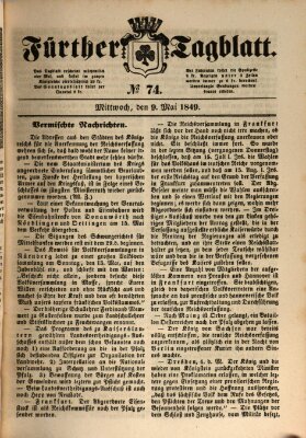 Fürther Tagblatt Mittwoch 9. Mai 1849