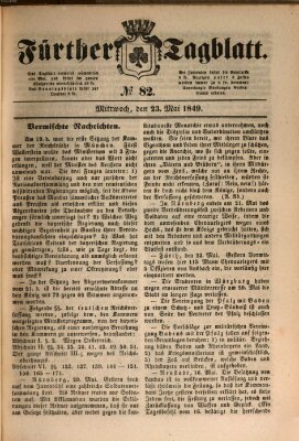 Fürther Tagblatt Mittwoch 23. Mai 1849