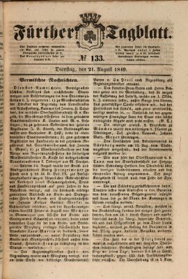 Fürther Tagblatt Dienstag 21. August 1849