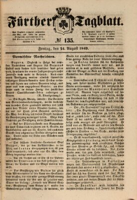 Fürther Tagblatt Freitag 24. August 1849