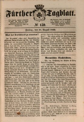 Fürther Tagblatt Freitag 31. August 1849