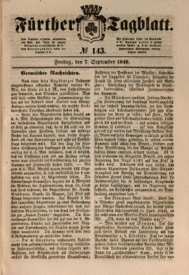 Fürther Tagblatt Freitag 7. September 1849