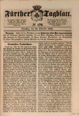 Fürther Tagblatt Dienstag 23. Oktober 1849