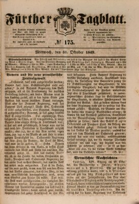 Fürther Tagblatt Mittwoch 31. Oktober 1849