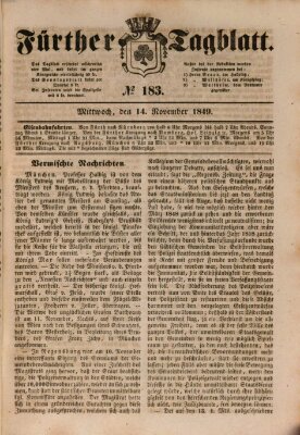 Fürther Tagblatt Mittwoch 14. November 1849