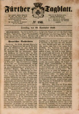 Fürther Tagblatt Dienstag 20. November 1849