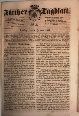 Fürther Tagblatt Dienstag 8. Januar 1850