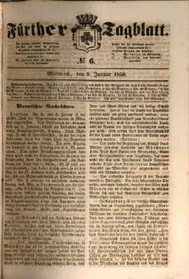 Fürther Tagblatt Mittwoch 9. Januar 1850