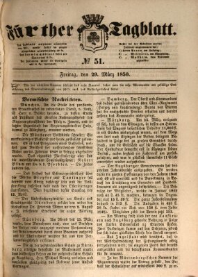 Fürther Tagblatt Freitag 29. März 1850