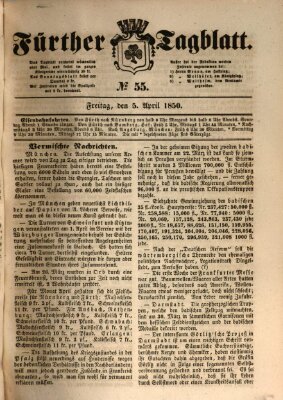 Fürther Tagblatt Freitag 5. April 1850