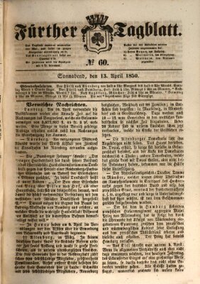 Fürther Tagblatt Samstag 13. April 1850