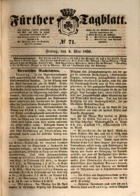 Fürther Tagblatt Freitag 3. Mai 1850