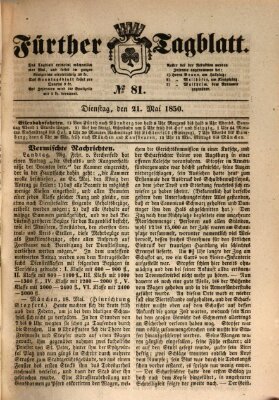 Fürther Tagblatt Dienstag 21. Mai 1850