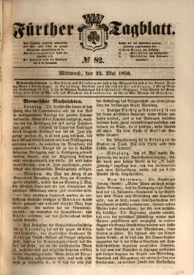 Fürther Tagblatt Mittwoch 22. Mai 1850