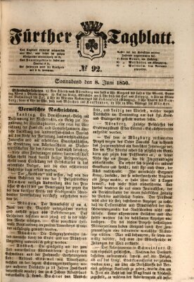 Fürther Tagblatt Samstag 8. Juni 1850