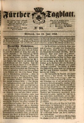 Fürther Tagblatt Mittwoch 19. Juni 1850