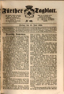 Fürther Tagblatt Freitag 21. Juni 1850