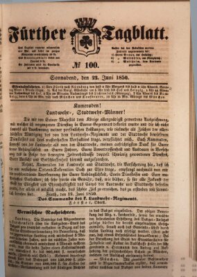 Fürther Tagblatt Samstag 22. Juni 1850