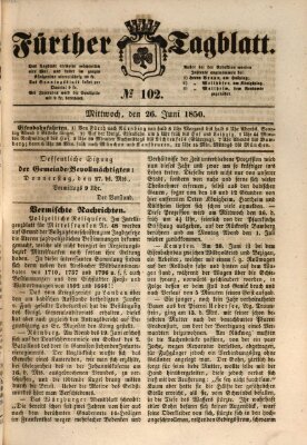 Fürther Tagblatt Mittwoch 26. Juni 1850