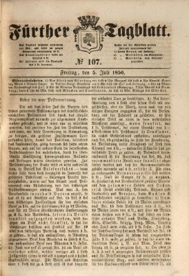 Fürther Tagblatt Freitag 5. Juli 1850