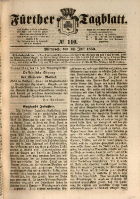 Fürther Tagblatt Mittwoch 10. Juli 1850