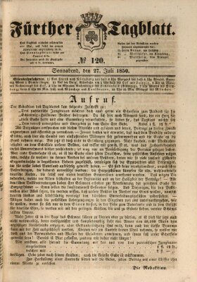 Fürther Tagblatt Samstag 27. Juli 1850