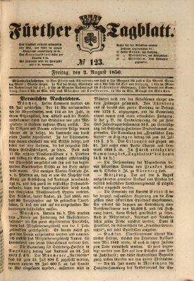 Fürther Tagblatt Freitag 2. August 1850