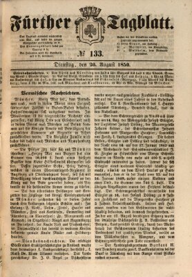 Fürther Tagblatt Dienstag 20. August 1850