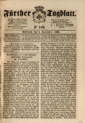 Fürther Tagblatt Mittwoch 4. September 1850