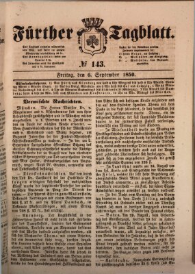 Fürther Tagblatt Freitag 6. September 1850