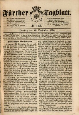 Fürther Tagblatt Dienstag 10. September 1850