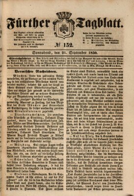 Fürther Tagblatt Samstag 21. September 1850