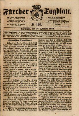 Fürther Tagblatt Mittwoch 16. Oktober 1850