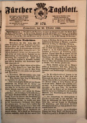 Fürther Tagblatt Samstag 26. Oktober 1850