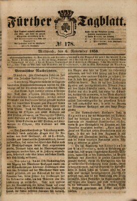 Fürther Tagblatt Mittwoch 6. November 1850