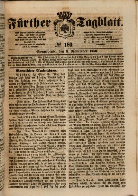 Fürther Tagblatt Samstag 9. November 1850