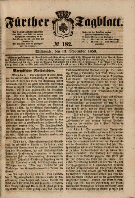 Fürther Tagblatt Mittwoch 13. November 1850