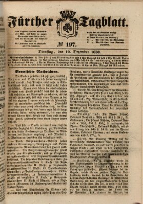 Fürther Tagblatt Dienstag 10. Dezember 1850