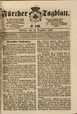 Fürther Tagblatt Freitag 13. Dezember 1850