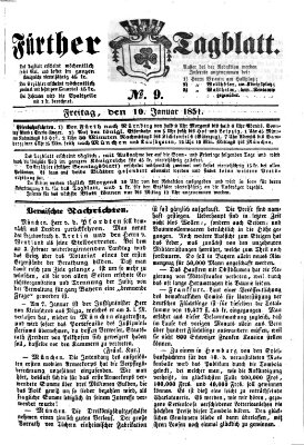 Fürther Tagblatt Freitag 10. Januar 1851