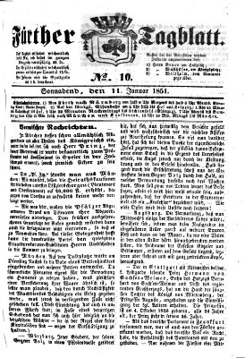 Fürther Tagblatt Samstag 11. Januar 1851