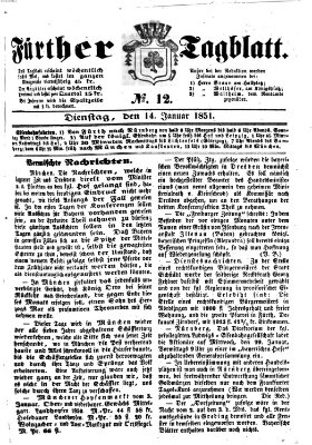 Fürther Tagblatt Dienstag 14. Januar 1851