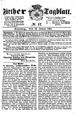 Fürther Tagblatt Sonntag 19. Januar 1851