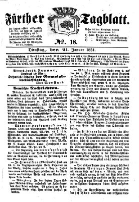 Fürther Tagblatt Dienstag 21. Januar 1851